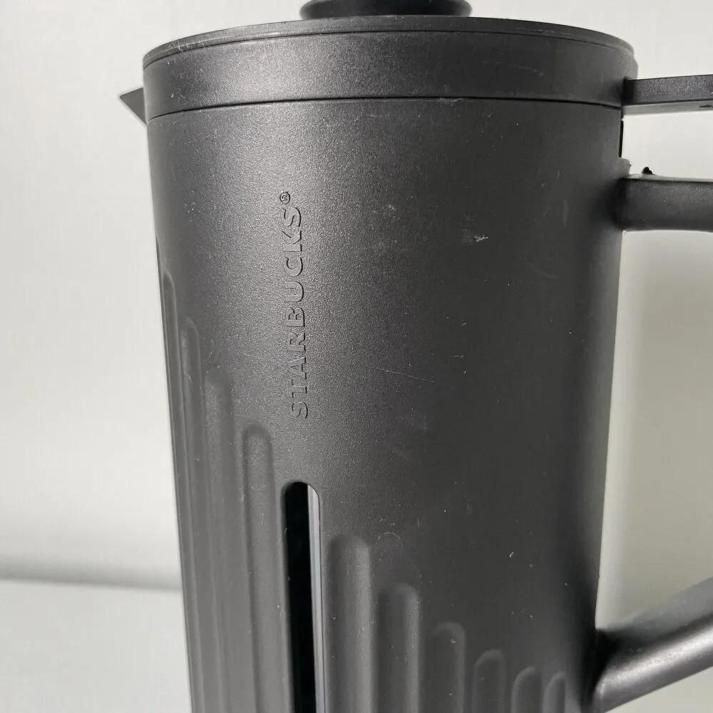 Starbucks 8-Cup Coffee French Press Matte Black Plastic Glass Drinkware